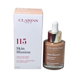 CLARINS Skin Illusion Natural Hydrating Foundation SPF 15 (Shade 115) NIB
